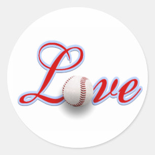 Autocollant de cadeau d'amour de baseball