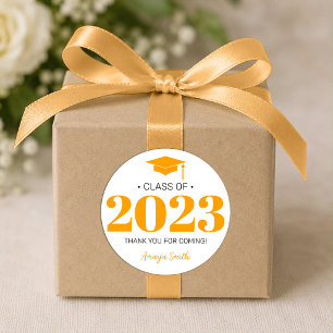 Autocollant de cadeau de remise de diplôme Simple