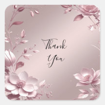 Autocollant de cadre floral rose délicat