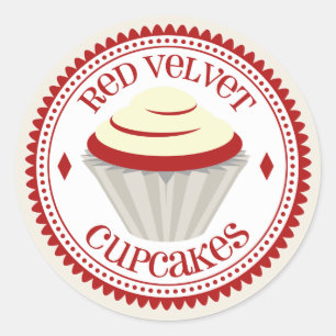 Autocollant de cakes en velours rouge