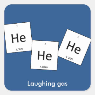 Autocollant de calembour d'élément de gaz hilarant