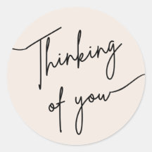 Autocollant de calligraphie « Thinking of You » mi