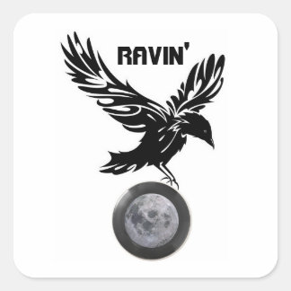 Autocollant de carré de la lune de Ravin