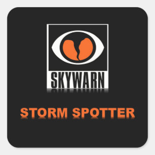 Autocollant de carré d'observateur de tempête de