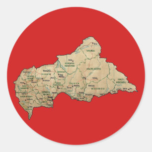 Autocollant de carte de Centrafrique