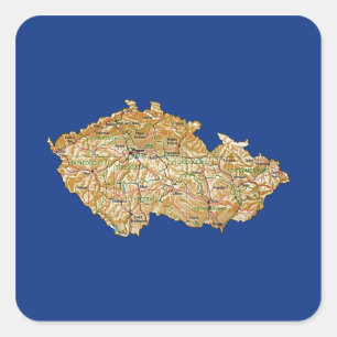 Autocollant de carte de Czechia