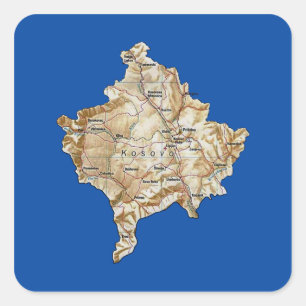 Autocollant de carte de Kosovo