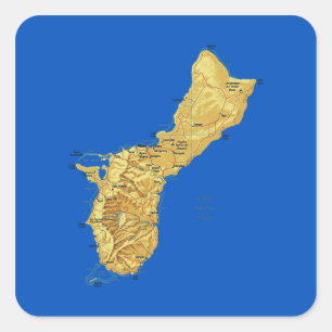 Autocollant de carte de la Guam