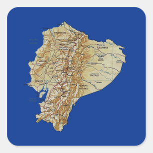 Autocollant de carte de l'Equateur