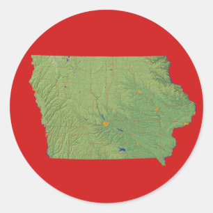 Autocollant de carte de l'Iowa