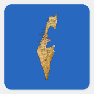 Autocollant de carte de l'Israël