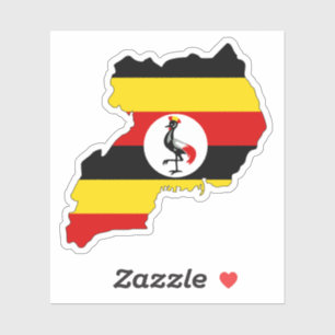 Autocollant de carte de l'Ouganda Drapeau pour Ord