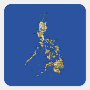 Autocollant de carte de Philippines