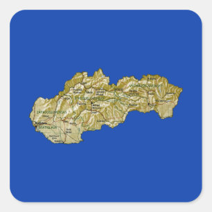 Autocollant de carte de Slovaquie