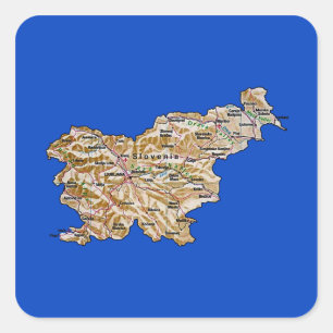 Autocollant de carte de Slovénie