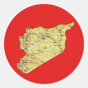 Autocollant de carte de Syrie
