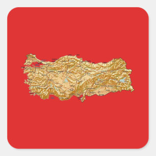 Autocollant de carte de Turquie