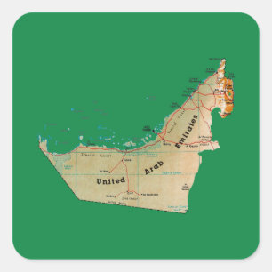 Autocollant de carte des EAU