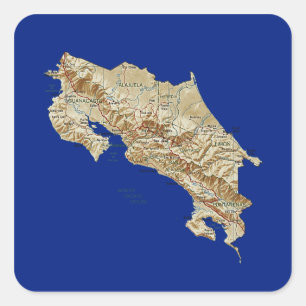 Autocollant de carte du Costa Rica