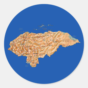 Autocollant de carte du Honduras