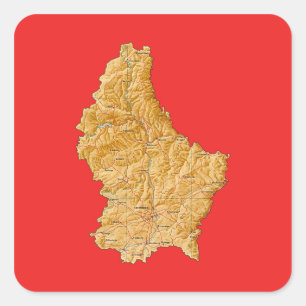 Autocollant de carte du Luxembourg