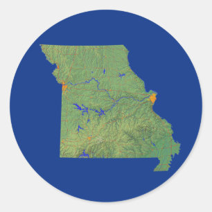 Autocollant de carte Missouri