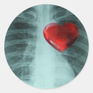 Autocollant de cas de coeur de rayon X