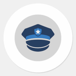Autocollant de casquette d'agent de police