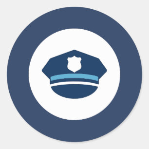 Autocollant de casquette d'agent de police