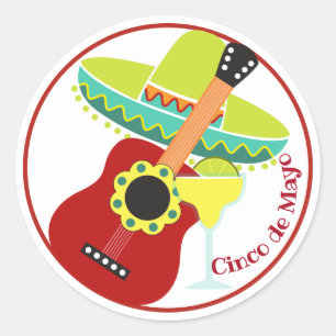 Autocollant de célébration de Cinco de Mayo