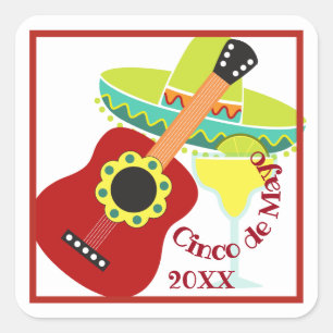 Autocollant de célébration de Cinco de Mayo