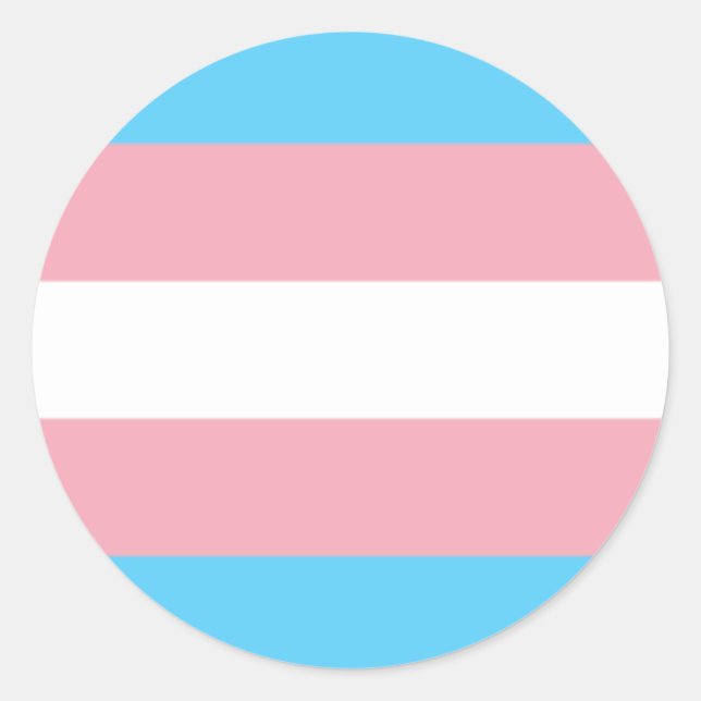 Autocollant de cercle de fierté transgenre (Devant)