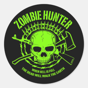 Autocollant de chasseur de zombi