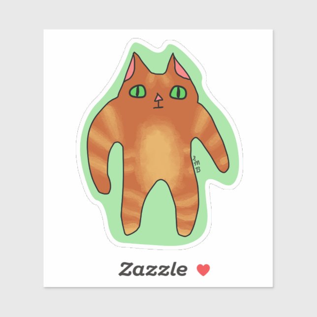 Autocollant de chat bizarre (Feuille)