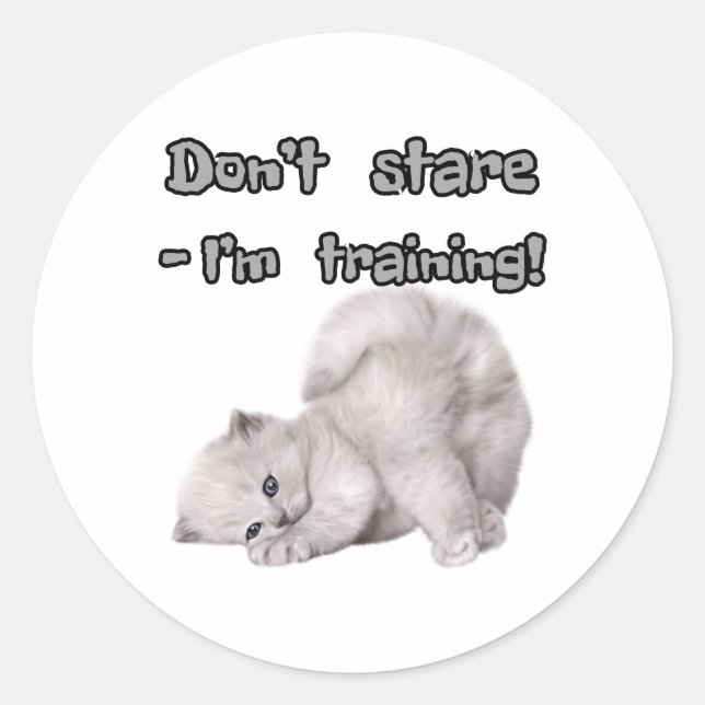 Autocollant de chat drôle  (Devant)
