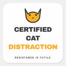 Autocollant de chat drôle de distraction de chat c