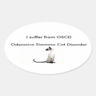 Autocollant de chat siamois