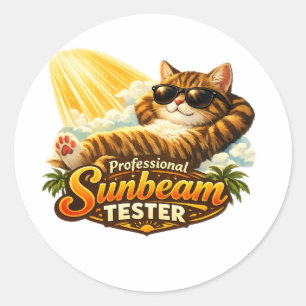 Autocollant de chat testeur de rayon de soleil pro