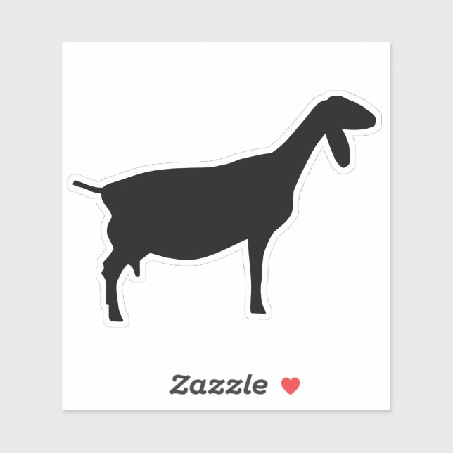 Autocollant de chèvre nubien (Feuille)