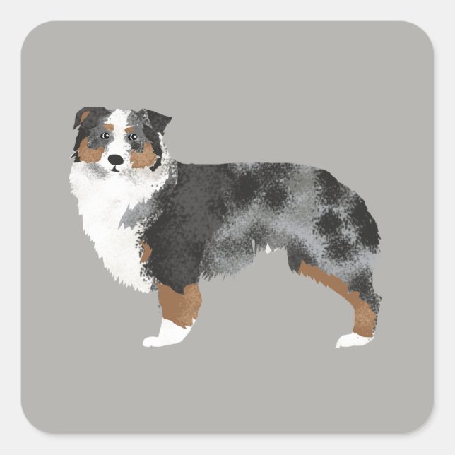 Autocollant de chien berger australien (Devant)