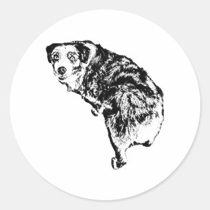 Autocollant de chien berger australien – Style d'a