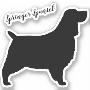 Autocollant de chien en silhouette espagnol Spring
