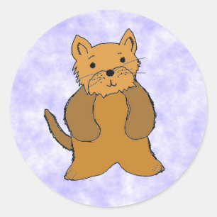 Autocollant de chiot de dessin animé mignon