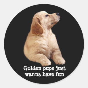 Autocollant de chiot de golden retriever