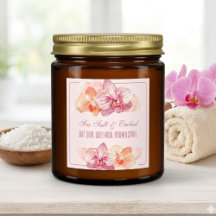 Autocollant de citation de bougie à l'orchidée et