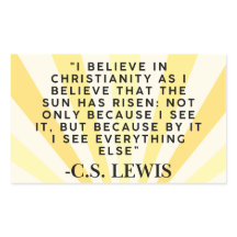 autocollant de citation de C.S. Lewis - Christiani