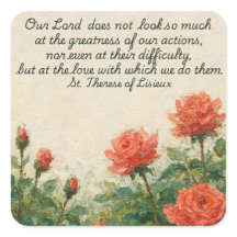 Autocollant de citation de Ste Thérèse de Lisieux