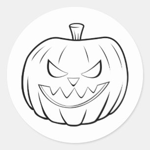 Autocollant de citrouille d'Halloween