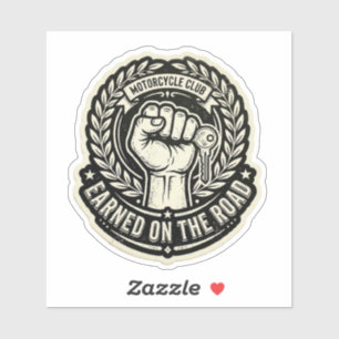 Autocollant de clé de poing de motard Gagné sur la