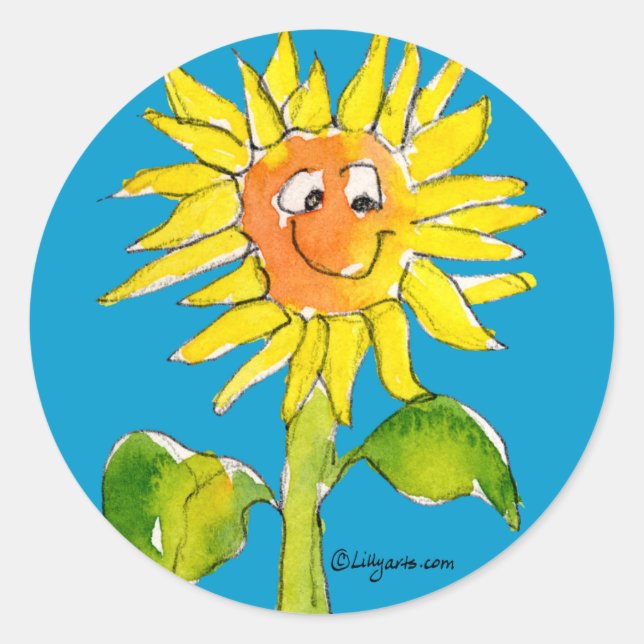 Autocollant de Clipart de tournesol 5 (Devant)